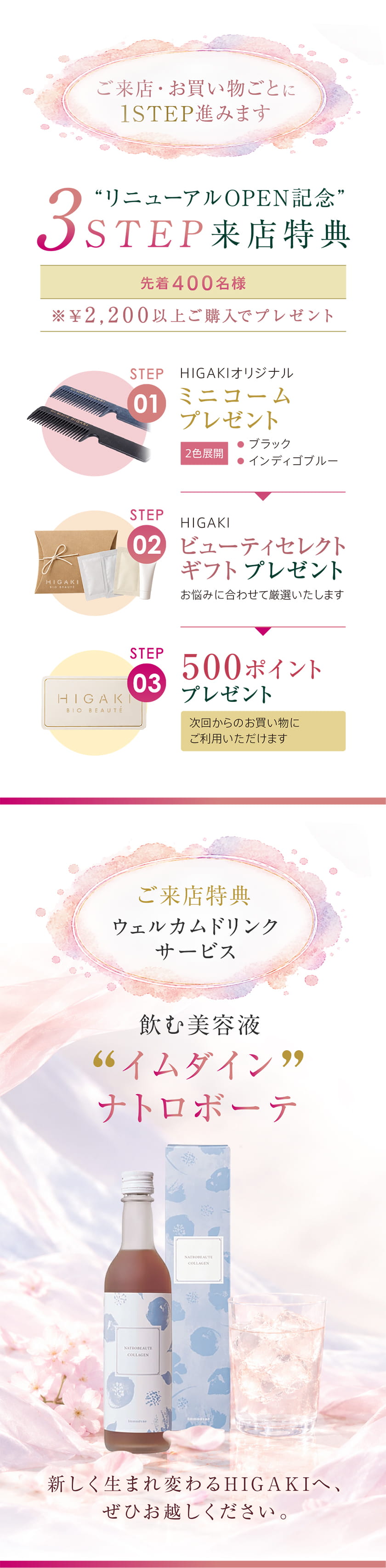 3STEP来店特典